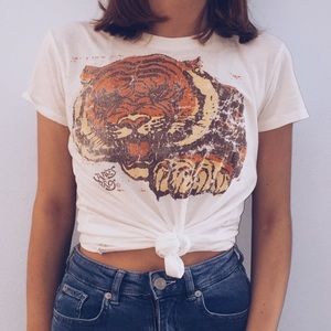 vintage crew-neck tiger tee